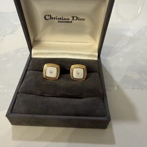 Dior Gold and Silver Cufflinks